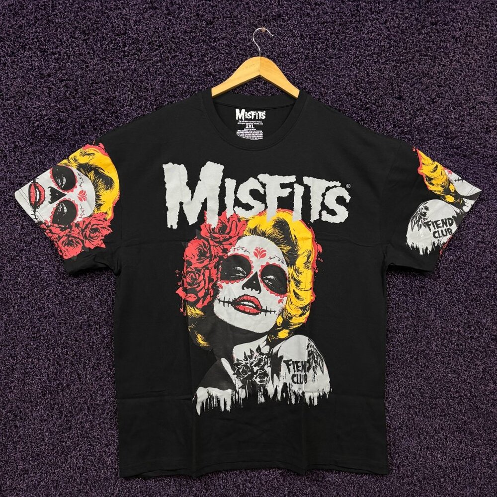 Men's Black Graphic Short Sleeve Tee - Day of the Dead Portrait